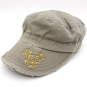 Disney Parks Disneyland Resort Tan Beige Strapback Womens Painters Cadet Hat Cap